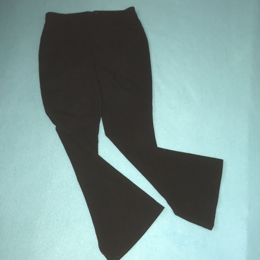 THE ESSENTIAL FLARE by Anthropologie black high waist flared office NEW size 2